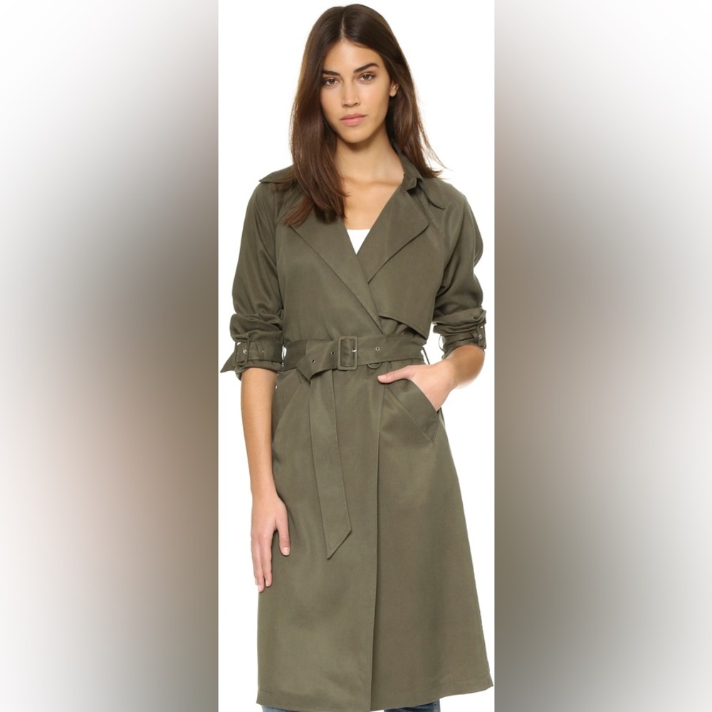 Michelle Mason Navy Trench Coat